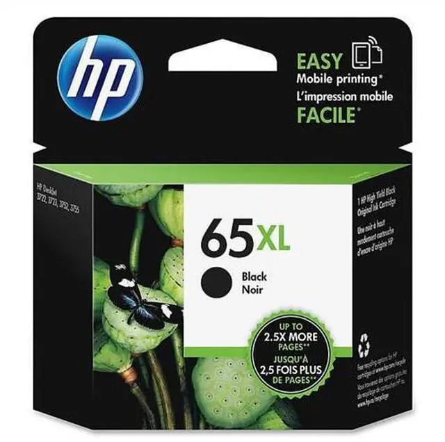Alt view image 2 of 20 - HP 65XL Black Original Ink Cartridge, ~300 pages, N9K04AN#140