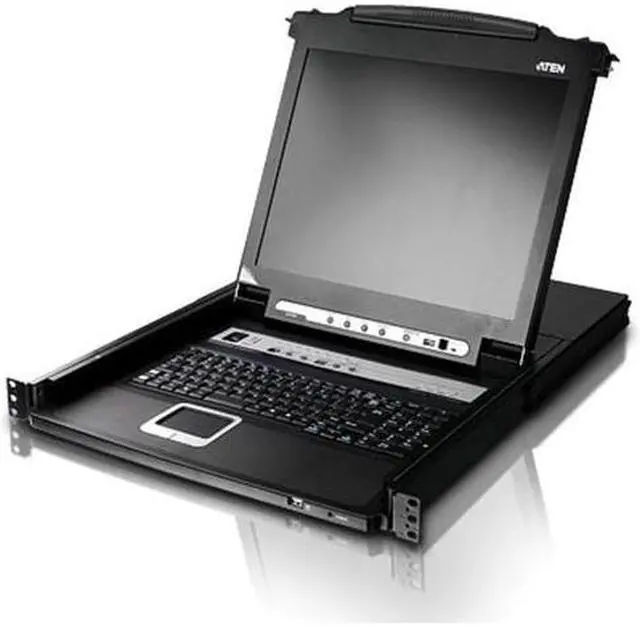 Alt view image 5 of 13 - Aten 8-Port Slideaway 19in. Single Rail LCD KVM Switch