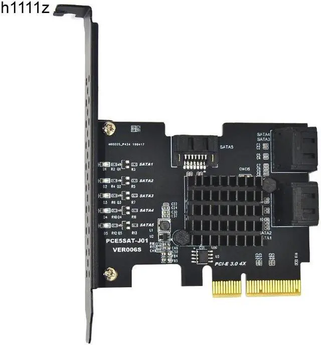 Main image of Add on Cards PCI-E SATA Card PCIE SATA Controller PCI Express 3.0 Gen3 X4 SuperSpeed Non Raid PCIE to SATA 3.0 Card 5 Port SATA3