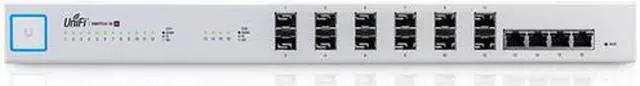 Alt view image 3 of 10 - Ubiquiti 10G 16-Port Managed Aggregation Switch - 4 Ports - Manageable - 2 Layer Supported - - - 1U