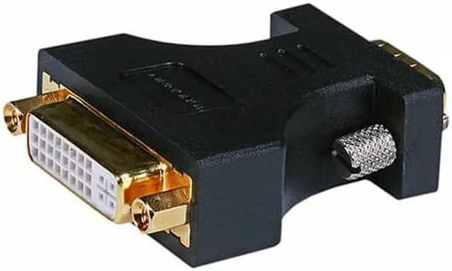 Alt view image 6 of 8 - Monoprice HD15(VGA) Male to DVI-A Female Adapter (Gold Plated Connector) For Use With Analog DVI Monitors