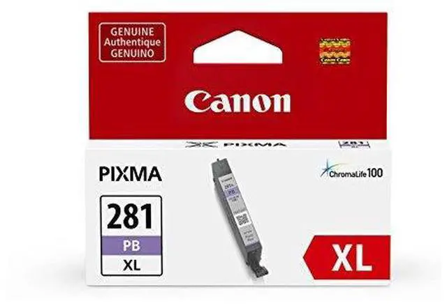 Alt view image 5 of 12 - Canon CLI-281XL Original Ink Cartridge - Blue - Inkjet - 1 Each