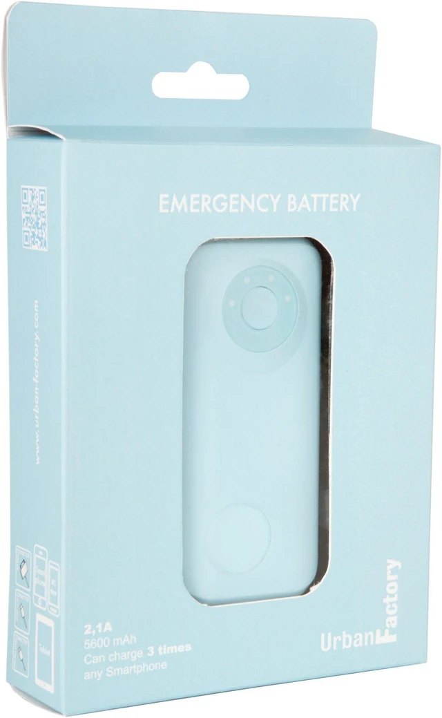 Alt view image 6 of 8 - Urban Factory Blue 5600 mAh Power Bank BAT50UF