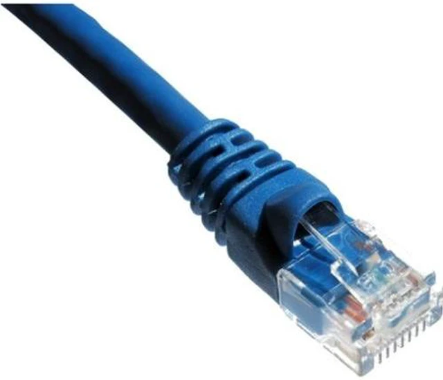 Alt view image 2 of 3 - Axion C5EMB-B5-AX Axiom 5FT CAT5E 350mhz Patch Cable - Category 5e for Network Device - Patch Cable - 5 ft - 1 x - 1 x - Gold-plated Contacts - Blue