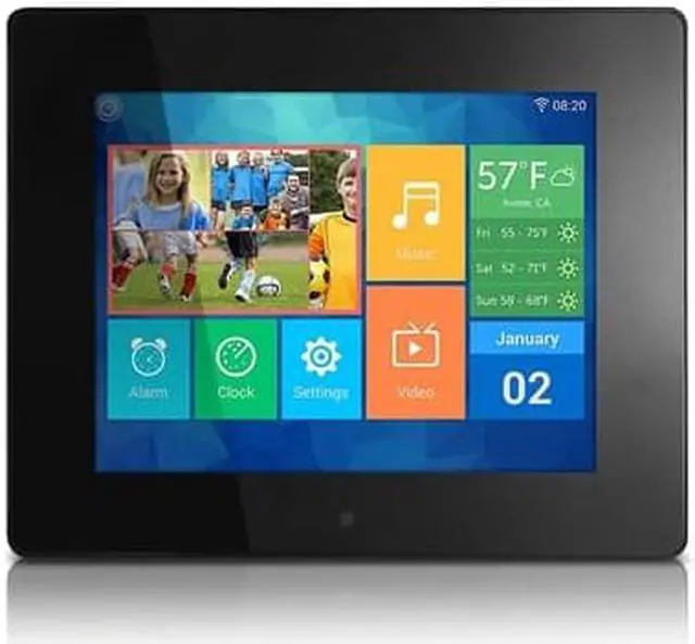 Alt view image 17 of 20 - Aluratek 8" Wi-Fi Digital Photo Frame With Touchscreen Lcd Display