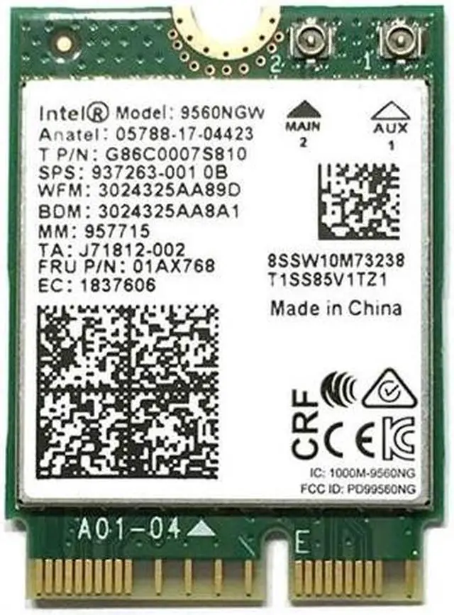 Alt view image 2 of 4 - Intel Wireless 9560NGWG AC 9560 Single Pack