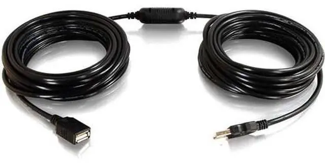 Alt view image 5 of 15 - C2G 38988 USB Active Extension Cable - USB 2.0 A Male to A Female Cable, Center Booster Format, Black (25 Feet, 7.62 Meters)