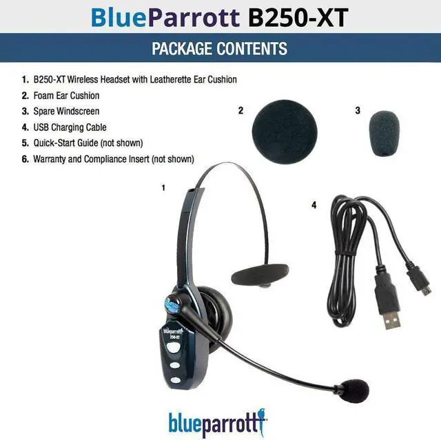 Multifunction Button Blue Parrot 250 Headset VXi BlueParrott B250