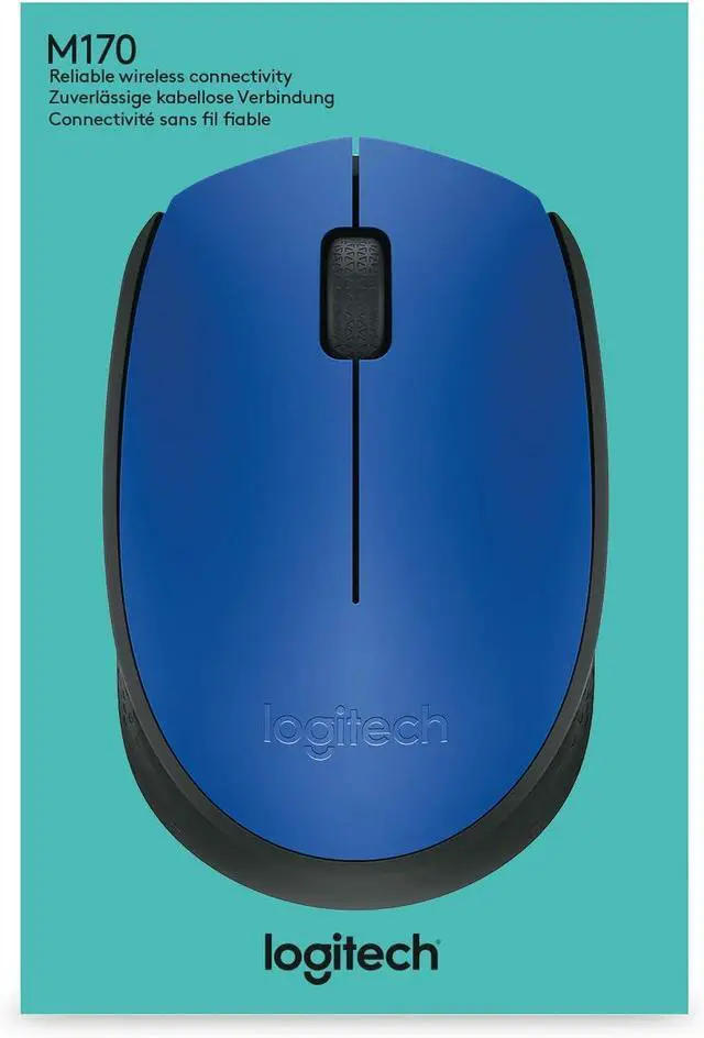 Alt view image 5 of 20 - Logitech M170 Wireless Mouse for PC, Mac, Laptop, 2.4 GHz with USB Mini Receiver, Optical Tracking, 12-Months Battery Life, Ambidextrous - Blue