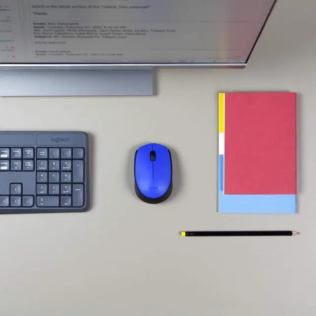 Alt view image 4 of 20 - Logitech M170 Wireless Mouse for PC, Mac, Laptop, 2.4 GHz with USB Mini Receiver, Optical Tracking, 12-Months Battery Life, Ambidextrous - Blue