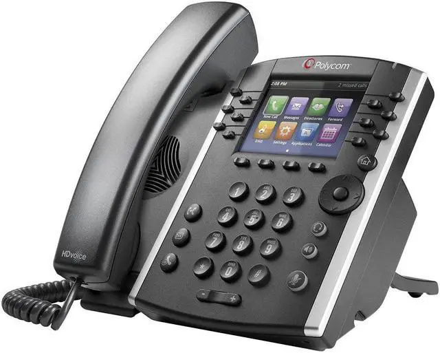 Alt view image 3 of 5 - Polycom VVX 411 Corded Voice Over IP Phone w/ 12-line Operation (2200-48450-025)