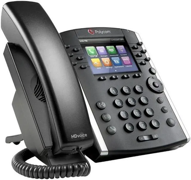 Alt view image 2 of 5 - Polycom VVX 411 Corded Voice Over IP Phone w/ 12-line Operation (2200-48450-025)