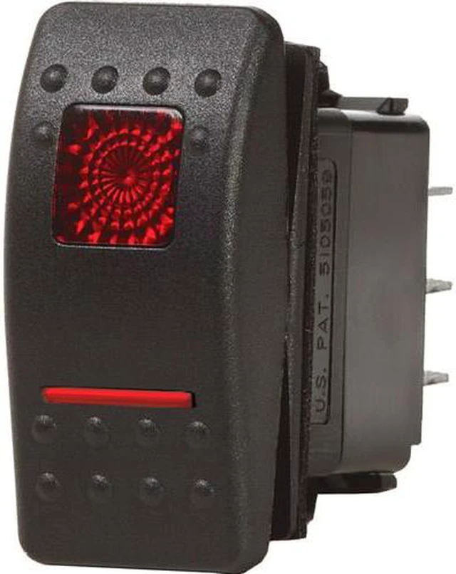 Alt view image 2 of 6 - Blue Sea 7936 Contura II Switch DPDT Black - ON-OFF-ON