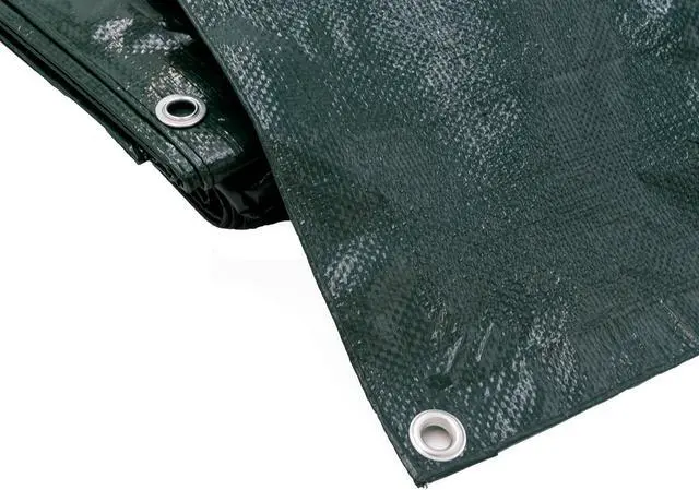 Alt view image 3 of 4 - Harpster Tarps 9 Ft. x 12 Ft. Forest Green Medium Duty 4.5 oz. Poly Tarp  10 Mil