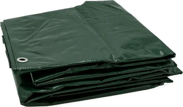 Alt view image 4 of 4 - Harpster Tarps 9 Ft. x 12 Ft. Forest Green Medium Duty 4.5 oz. Poly Tarp  10 Mil