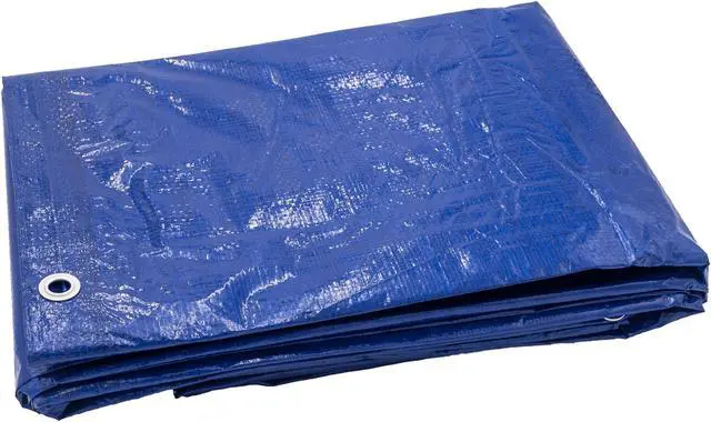 Alt view image 4 of 4 - Harpster Tarps 12  ft. x 12  ft. Blue 2.9 oz. Lightweight Economy Polyethylene Tarp  6 Mil