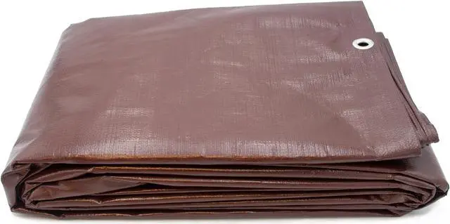 Alt view image 4 of 4 - Harpster Tarps 12 ft. x 30 ft. Super Heavy Duty Brown 8 oz. Polyethylene Tarp - 16 Mil Thick