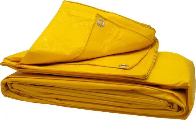 Alt view image 2 of 4 - Harpster Tarps 6' x 20' High Visibility Yellow 3.3 oz. Poly Tarp 8 Mil