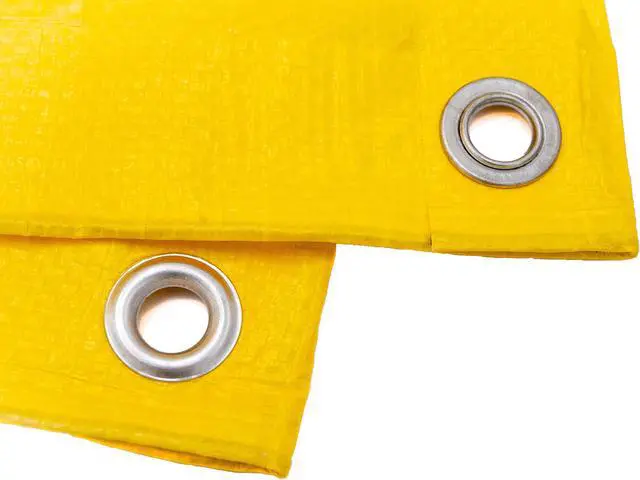 Alt view image 3 of 4 - Harpster Tarps 6' x 20' High Visibility Yellow 3.3 oz. Poly Tarp 8 Mil
