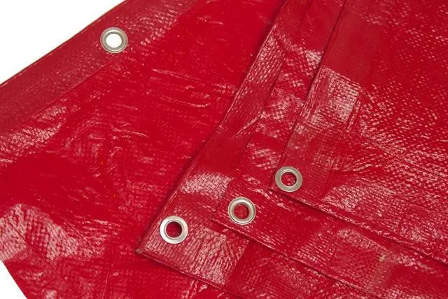 Main image of Harpster Tarps 15' x 15' High Visibility RED 3.3 oz. Poly Tarp 8 Mil