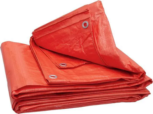 Alt view image 2 of 4 - Harpster Tarps 20' x 20' High Visibility Orange 3.3 oz. Poly Tarp 8 Mil