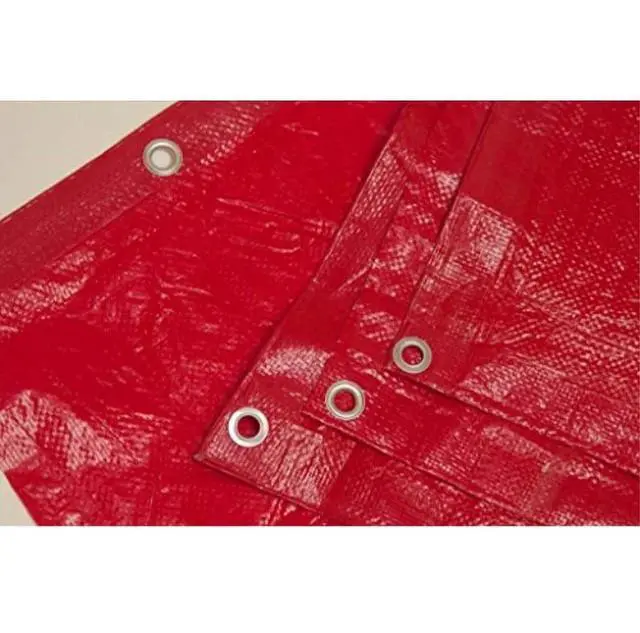Alt view image 2 of 2 - Harpster Tarps 8' x 10' High Visibility RED 3.3 oz. Poly Tarp 8 Mil
