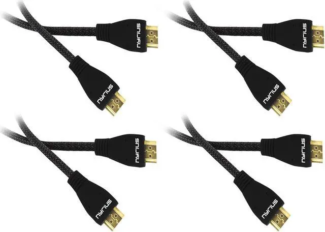 Main image of Nyrius High Speed HDMI Cable (6 Feet) Supports 3D, Ethernet, & Audio Return - 4 Pack