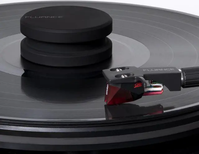Alt view image 6 of 6 - Fluance HiFi Vinyl Record Weight 760 gram Steel LP Disc Stabilizer Turntable Accessory with Rubberized Coating and Protective Velvet Pad for Vibration Damping (RW03)