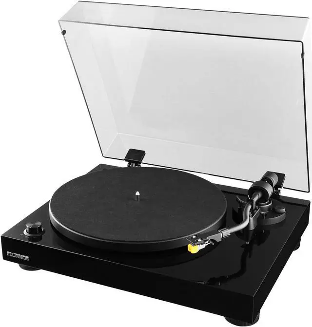 Alt view image 6 of 12 - Fluance RT80 Classic High Fidelity Vinyl Turntable Record Player with Audio Technica AT91 Cartridge, Belt Drive, Built-in Preamp, Adjustable Counterweight, Solid Wood Plinth - Piano Black