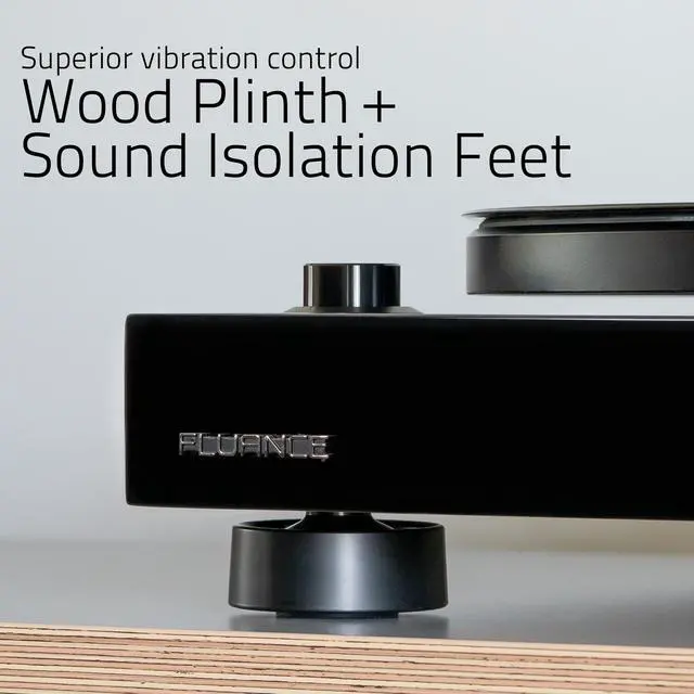 Alt view image 8 of 12 - Fluance RT80 Classic High Fidelity Vinyl Turntable Record Player with Audio Technica AT91 Cartridge, Belt Drive, Built-in Preamp, Adjustable Counterweight, Solid Wood Plinth - Piano Black