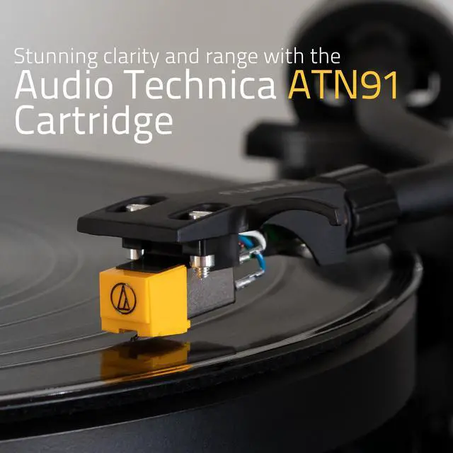Alt view image 7 of 12 - Fluance RT80 Classic High Fidelity Vinyl Turntable Record Player with Audio Technica AT91 Cartridge, Belt Drive, Built-in Preamp, Adjustable Counterweight, Solid Wood Plinth - Piano Black