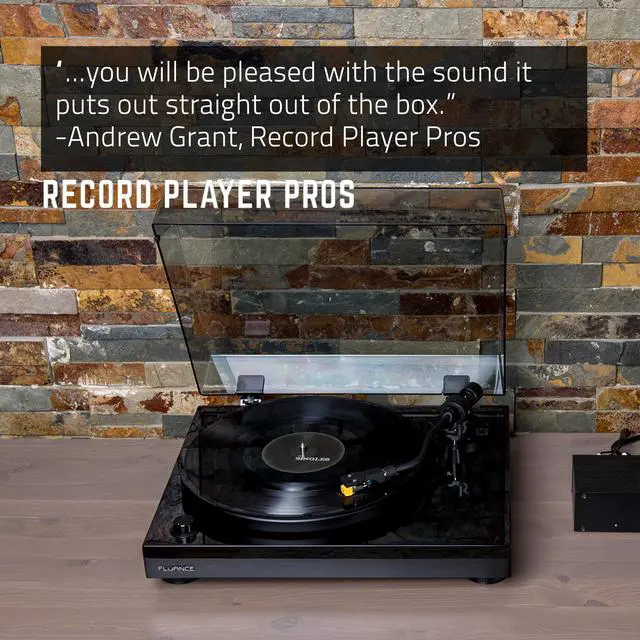 Alt view image 9 of 12 - Fluance RT80 Classic High Fidelity Vinyl Turntable Record Player with Audio Technica AT91 Cartridge, Belt Drive, Built-in Preamp, Adjustable Counterweight, Solid Wood Plinth - Piano Black