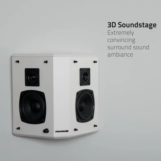 Alt view image 9 of 12 - Fluance Elite High Definition 2-Way Bipolar Surround Speakers for Wide Dispersion Surround Sound in Home Theater Systems - White/Pair (SXBP2WH)