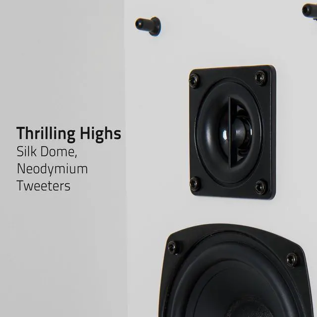 Alt view image 8 of 12 - Fluance Elite High Definition 2-Way Bipolar Surround Speakers for Wide Dispersion Surround Sound in Home Theater Systems - White/Pair (SXBP2WH)