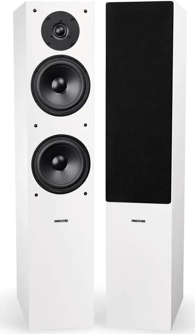 Alt view image 7 of 7 - Fluance Elite High Definition Surround Sound Home Theater 5.0 Channel Speaker System including Floorstanding Towers, Center Channel and Rear Surround Speakers - White (SXHTBWH)