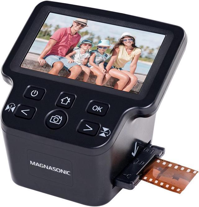 Magnasonic All-In-One 24MP Film Scanner with Large 5" Display  HDMI, Converts  35mm/126/110/Super Film  135/126/110 Slides into Digital Photos, Built-in  Memory (FS71)