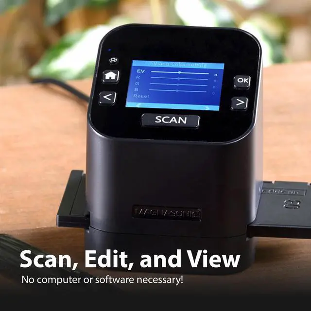 Alt view image 7 of 7 - Magnasonic All-In-One 2.4" Screen Film & Slide Scanner, High Resolution 22MP, 35mm Negative Film Holders, Converts 35mm/110/126/ Super 8/8mm Film & 135/110/126 Slides into Digital JPEG Built-in Memory