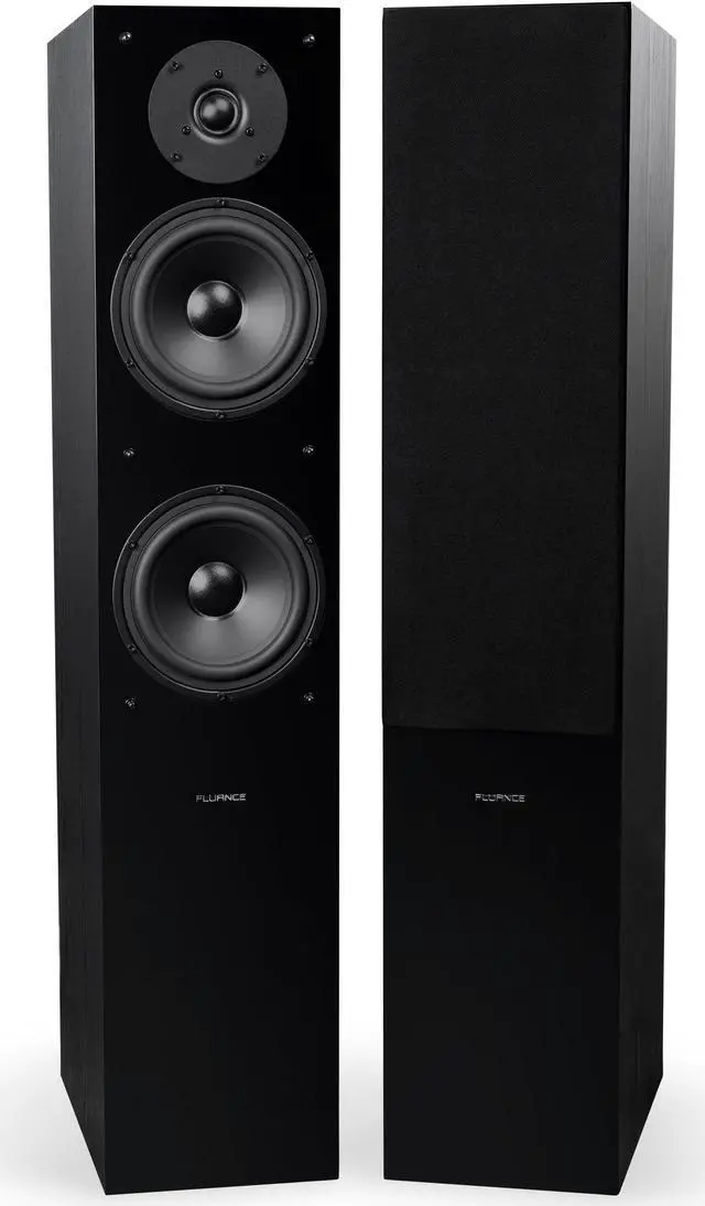 Alt view image 7 of 7 - Fluance Elite High Definition Surround Sound Home Theater 5.0 Channel Speaker System including Floorstanding Towers, Center Channel and Rear Surround Speakers - Black Ash (SXHTB-BK)