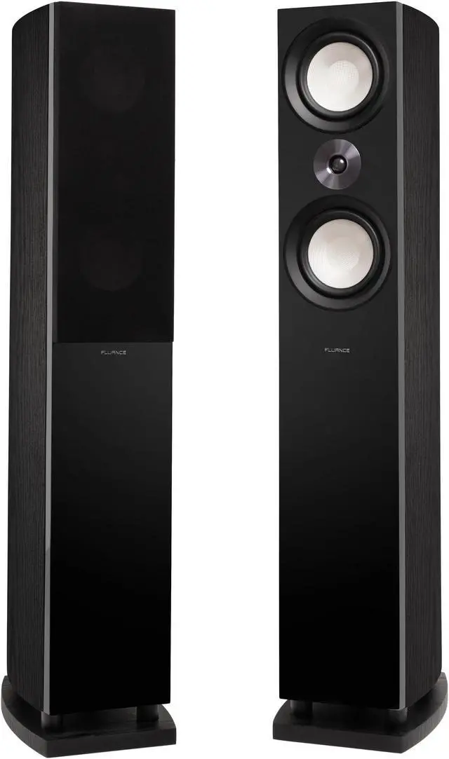 Main image of Fluance Reference High Performance 3-Way Floorstanding Loudspeakers with Down-firing 8" Subwoofers for 2-Channel Stereo Listening or Home Theater System - Black Ash/Pair (XL8F)