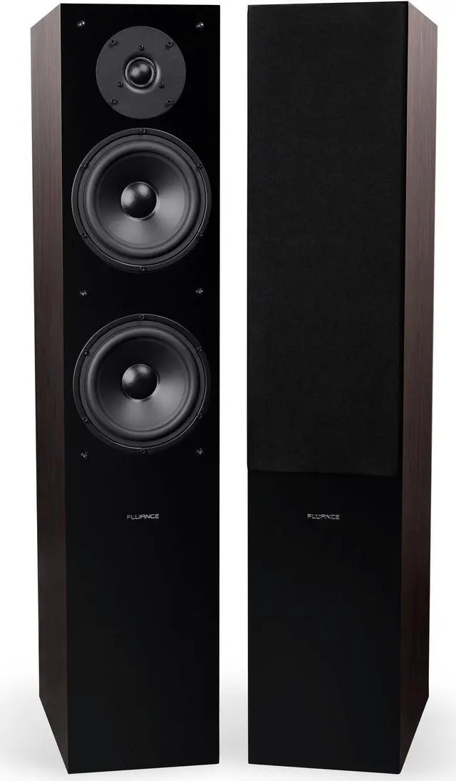 Alt view image 2 of 7 - Fluance Elite High Definition Surround Sound Home Theater 5.1 Channel Speaker System including Three-way Floorstanding, Center Channel, Rear Surround Speakers and a DB10 Subwoofer - Walnut (SX51WR)