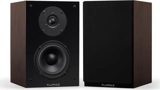 Main image of Fluance Elite High Definition 2-Way Bookshelf Surround Sound Speakers for 2-Channel Stereo Listening or Home Theater System - Natural Walnut/Pair (SX6W)