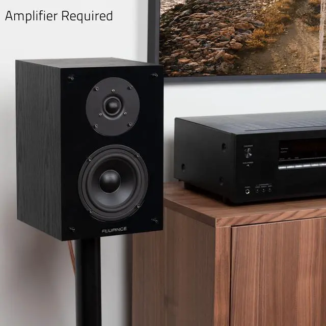 Alt view image 6 of 7 - Fluance Elite High Definition 2-Way Bookshelf Surround Sound Speakers for 2-Channel Stereo Listening or Home Theater System - Natural Walnut/Pair (SX6W)