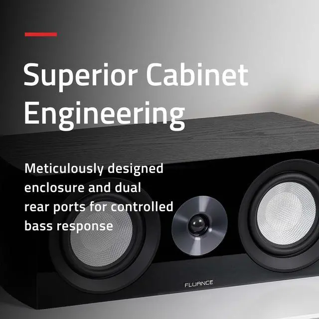 Alt view image 6 of 7 - Fluance Reference Surround Sound Home Theater 5.0 Channel Speaker System including 3-Way Floorstanding Floorstanding Towers, Center Channel, and Rear Surround Speakers - Walnut (XL8HTBW)