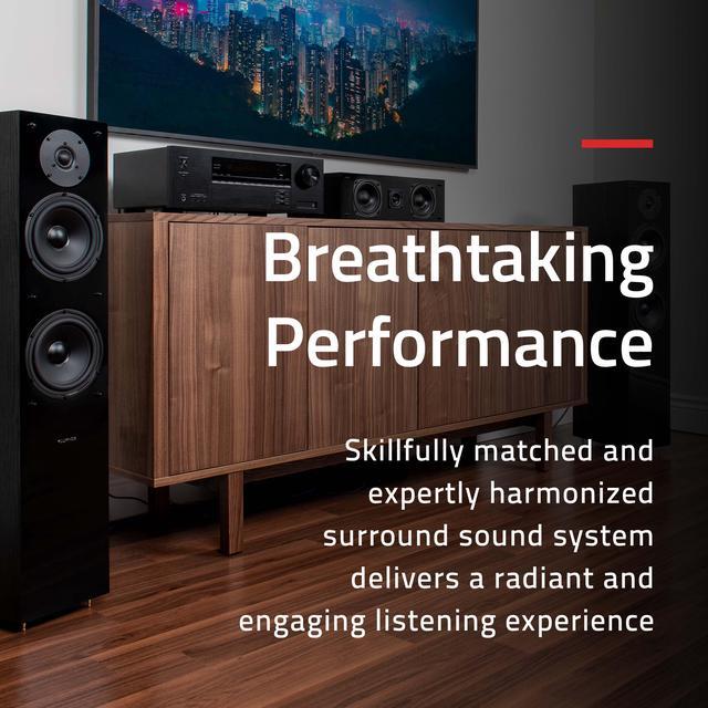 Alt view image 2 of 7 - Fluance Elite High Definition Surround Sound Home Theater 5.0 Channel Speaker System including Floorstanding Towers, Center Channel and Rear Surround Speakers - White (SXHTBWH)