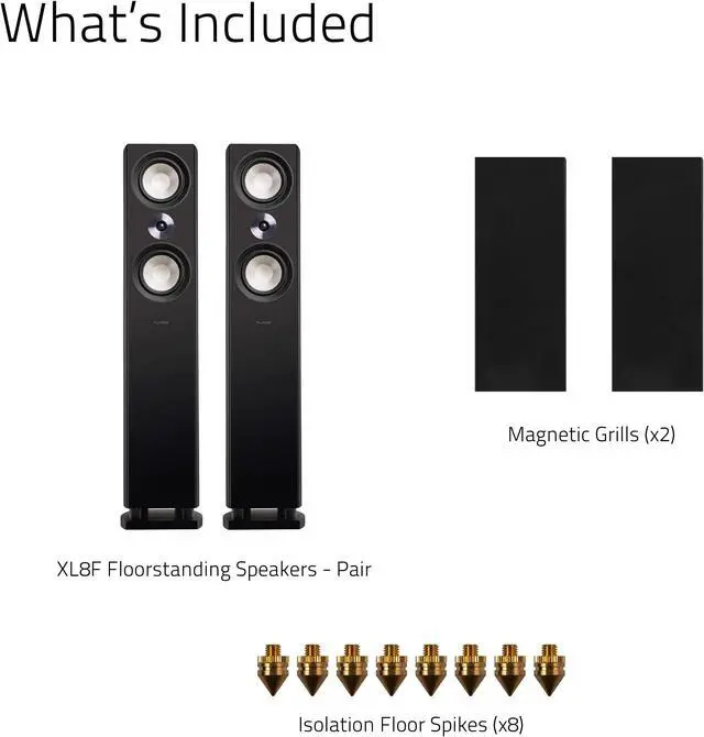 Alt view image 7 of 7 - Fluance Reference High Performance 3-Way Floorstanding Loudspeakers with Down-firing 8" Subwoofers for 2-Channel Stereo Listening or Home Theater System - Walnut/Pair (XL8FW)