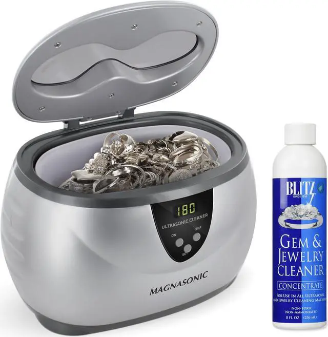 Main image of MAGNASONIC Professional Ultrasonic Jewelry and Eyeglass Cleaner With Digital Timer - 1 Year Extended Warranty