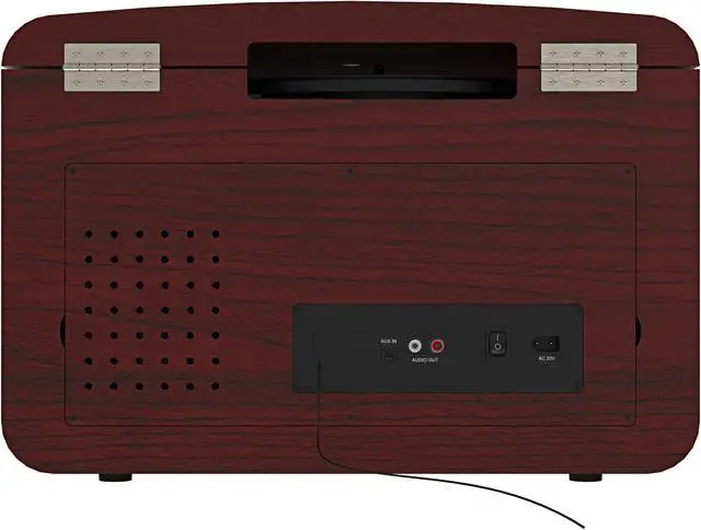 Alt view image 5 of 6 - Electrohome Kingston 7-in-1 Vintage Vinyl Record Player Stereo System with 3-Speed Turntable, Bluetooth, AM/FM Radio, CD, Aux In, RCA/Headphone Out with 1 Year Extended Warranty (RR75C)