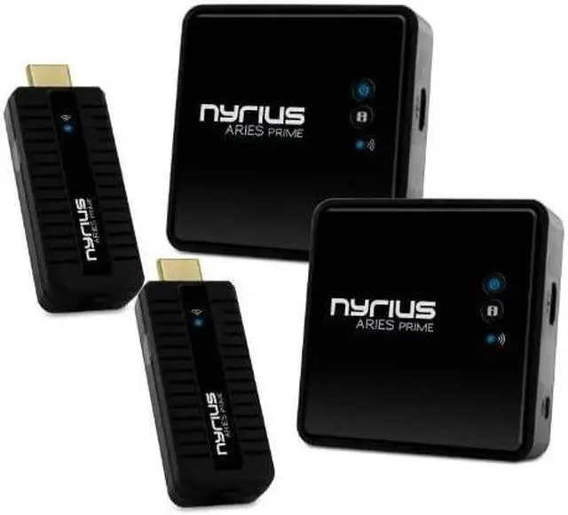 Alt view image 8 of 8 - Nyrius ARIES Prime Wireless Video HDMI Transmitter & Receiver for Streaming HD 1080p 3D Video & Digital Audio from Laptop, PC, Cable, Netflix, YouTube, PS4 to HDTV - NPCS549 (Pack of 2)