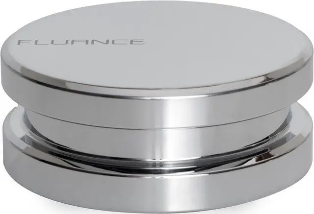 Alt view image 3 of 7 - Fluance Turntable Isolation Base Anti-Vibration Wood Platform And HiFi Vinyl Record Weight Stabilizer - Piano White