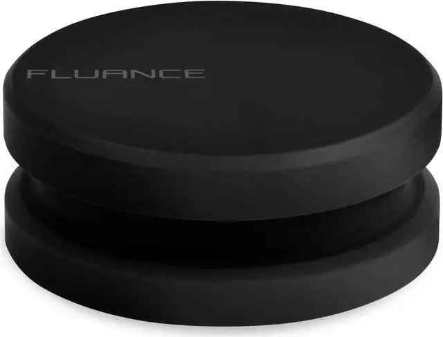 Alt view image 3 of 7 - Fluance Turntable Isolation Base Anti-Vibration Wood Platform And HiFi Vinyl Record Weight Stabilizer with Rubberized Finish - Piano Black